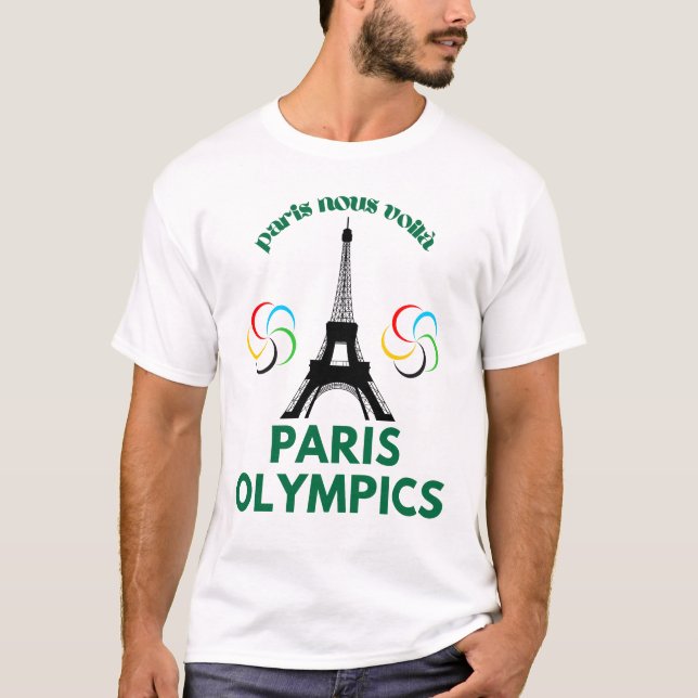 Paris hier kommen wir Olympia 2024 T-Shirt (Vorderseite)