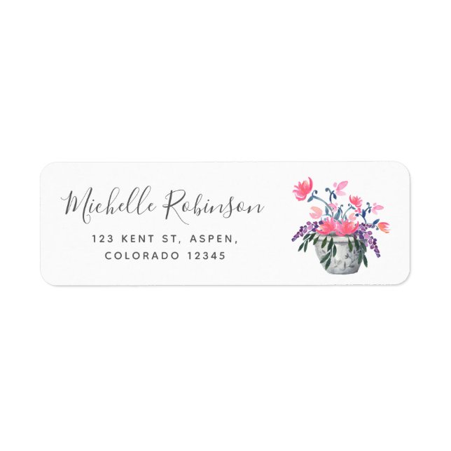 Paris Hochzeit-Aquarell-Wildblumen (Vorne)
