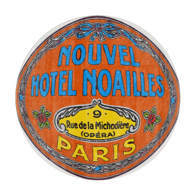 Paris Hotel, bearbeiten Text Cutting Board Schneidebrett (Vorderseite)