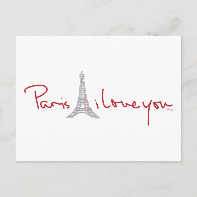 Paris I Liebe Postkarte (Vorderseite)