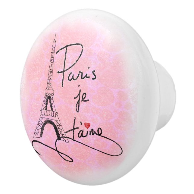 Paris I Liebe Sie rosa ID914 Keramikknauf (Rechts)