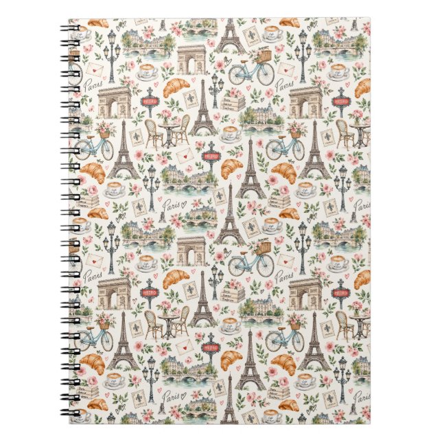 Paris Icons Chic Design Notizblock (Vorderseite)