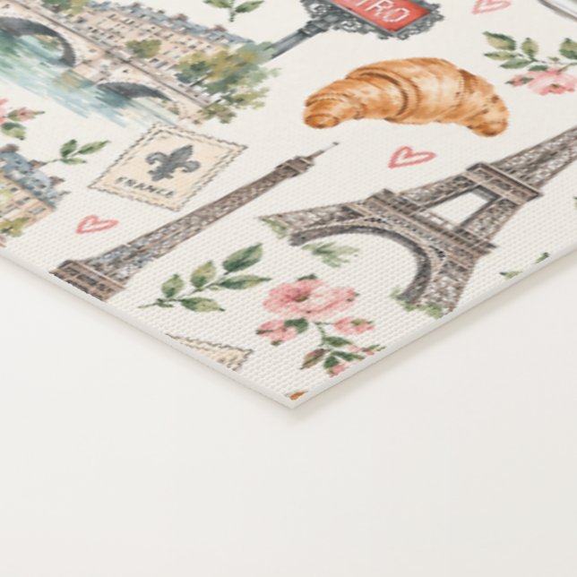Paris Icons Chic Design Yogamatte (Detail)