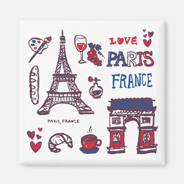Paris Icons Magnet (Vorne)