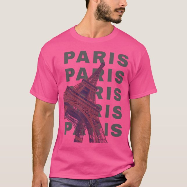 Paris im Coolen Vintag T-Shirt (Vorderseite)