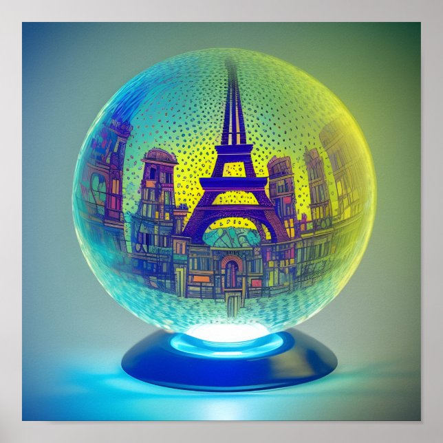 Paris im Crystal Ball Poster (Vorne)