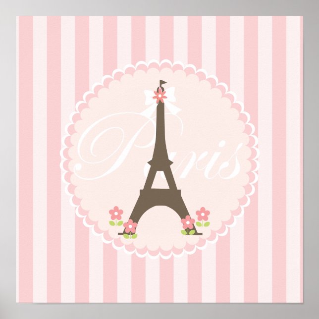 Paris im Frühjahr Girly Poster (Vorne)