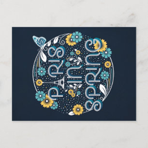 Paris im Frühling / Postkarte