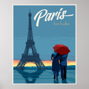 Paris im Regen Poster