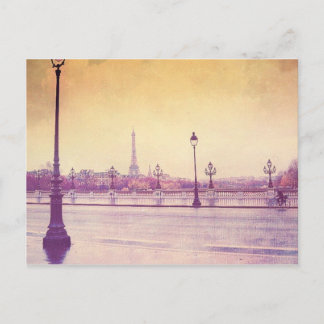 Paris im Regen Postkarte
