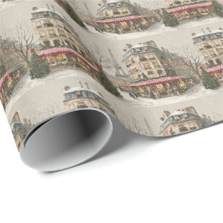 Paris im Winter Geschenkpapier