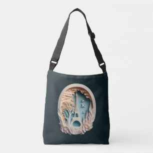 Paris Imitate Papercut Style Cross-body Bag Tragetaschen Mit Langen Trägern