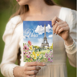 Paris in Bloom Postkarte