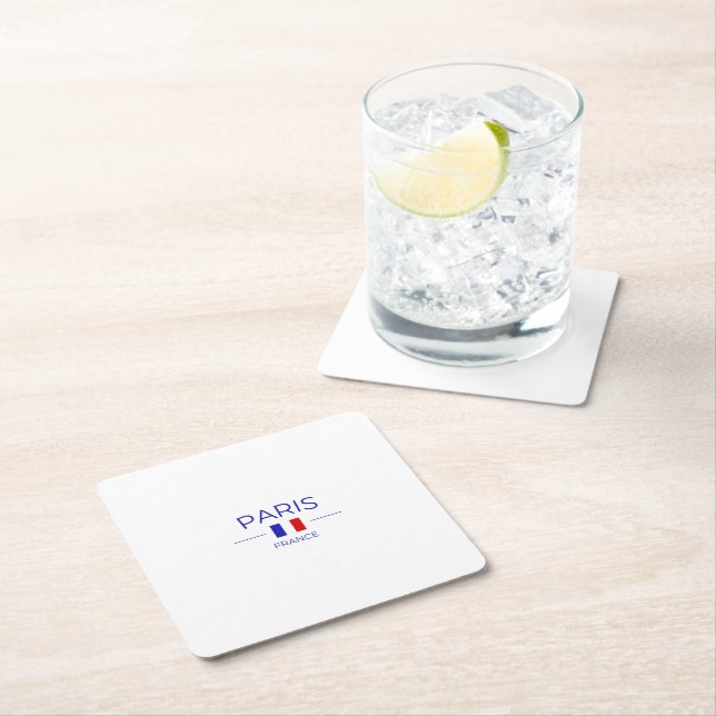 Paris in Frankreich Rechteckiger Pappuntersetzer (Vor Ort)