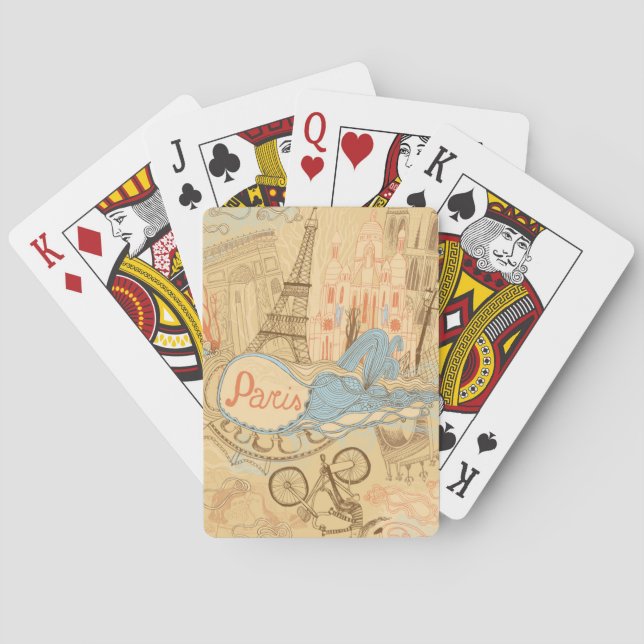 Paris in Frankreich Spielkarten (Rückseite)