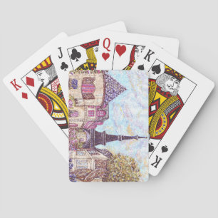 Paris Inspiriert Eiffelturm PointillismPlaying Car Spielkarten