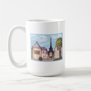 Paris inspirierte Landschaft mit Eiffelturm-Tasse Kaffeetasse
