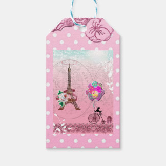 Paris inspiriertes Geschenk-Tag Geschenkanhänger
