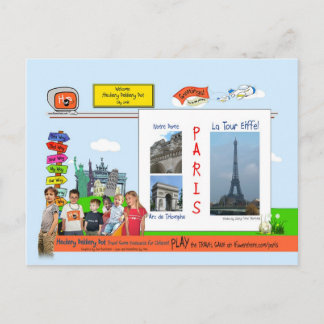 Paris ist die Stadt des Lichts! Postkarte