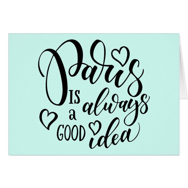 Paris ist immer ein gutes Ideen-Skript (Vorderseite (Horizontal))