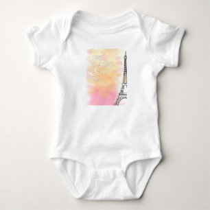 PARIS ist immer eine gute Idee, Aquarell Baby Strampler
