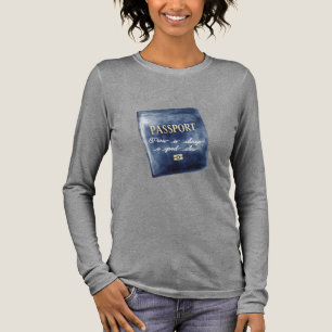 Paris ist immer eine gute Idee Blaue Reisepass Tri-Blend Shirt