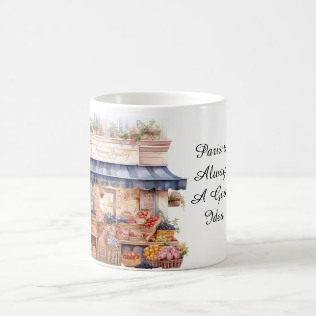Paris ist immer eine gute Idee Blumen Kaffeetasse (Mittel)
