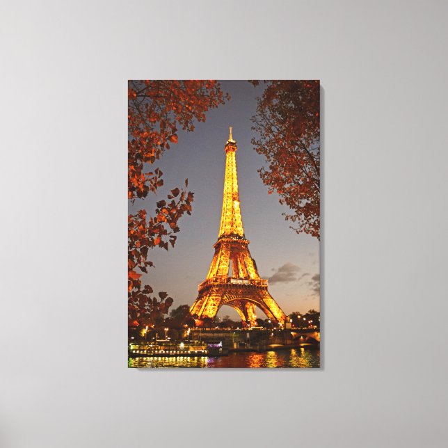 Paris ist immer eine gute Idee für einen nächtlich Leinwanddruck (Vorderseite)