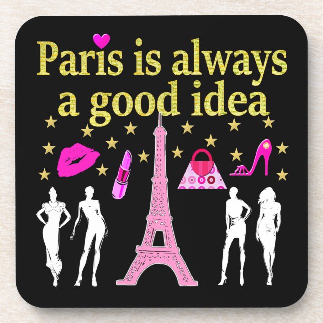 PARIS IST IMMER EINE GUTE IDEE GETRÄNKEUNTERSETZER (Vorderseite)