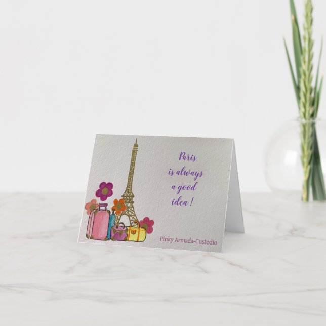 "Paris ist immer eine gute Idee" Karte (Vorderseite)
