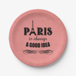 Paris ist immer eine gute Idee Pappteller