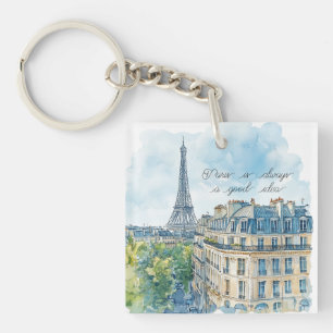 Paris ist immer eine gute Idee Reisepass Schlüsselanhänger