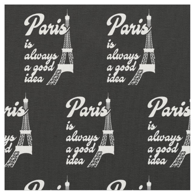 Paris ist immer eine gute Idee Stoff (Nahaufnahme)