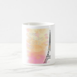 PARIS ist immer eine gute Idee Wasserfarbe Paris Tasse