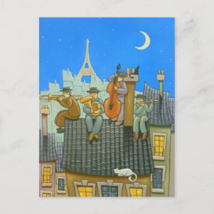 Paris Jazz Postkarte