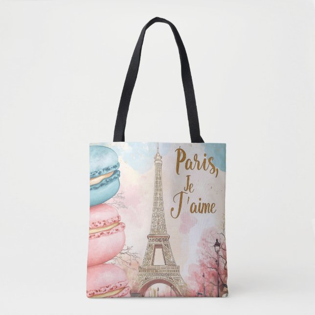 Paris, Je T'aime - Eiffelturm mit Macarons (Vorderseite)