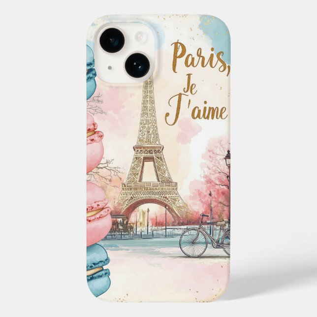 Paris, Je T'aime - Eiffelturm mit Macarons Case-Mate iPhone Hülle (Rückseite)