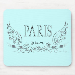 PARIS Je t'aime (ich liebe dich) Mousepad
