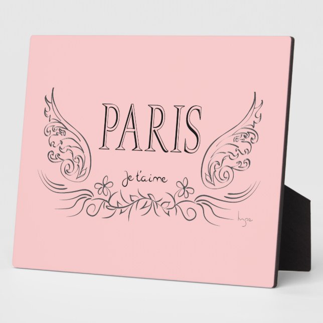 PARIS Je t'aime (in Liebe du) Fotoplatte (Seite)