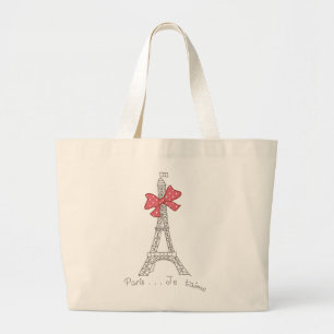 Paris... Je t'aime Jumbo Stoffbeutel