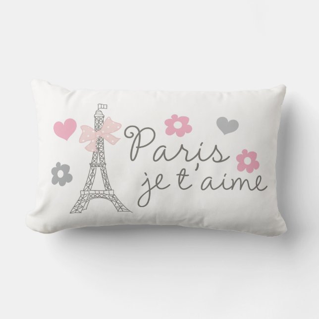 Paris Je T'aime Lendenkissen (Vorderseite)