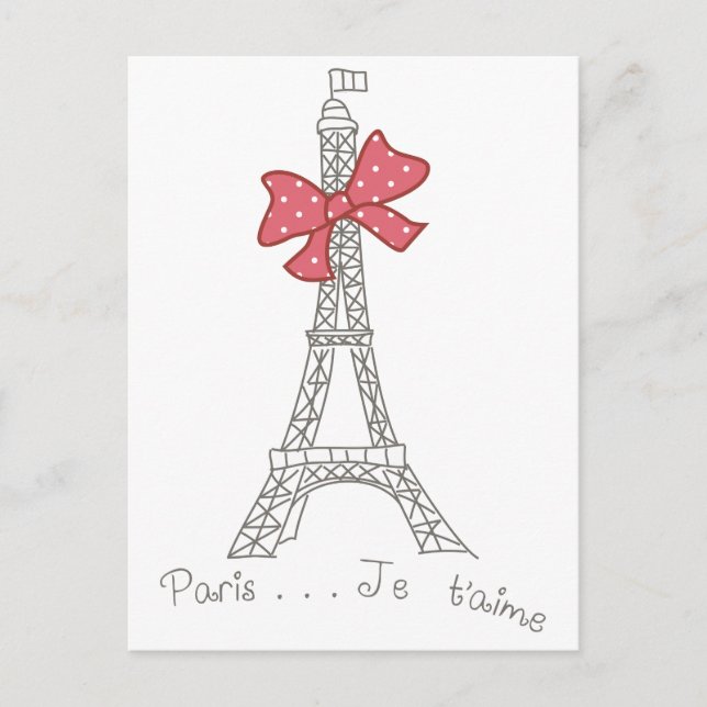Paris... Je t'aime Postkarte (Vorderseite)