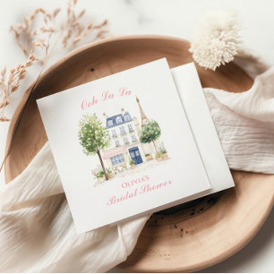 Paris Junggesellinnenabschied Parisian Café Serviette