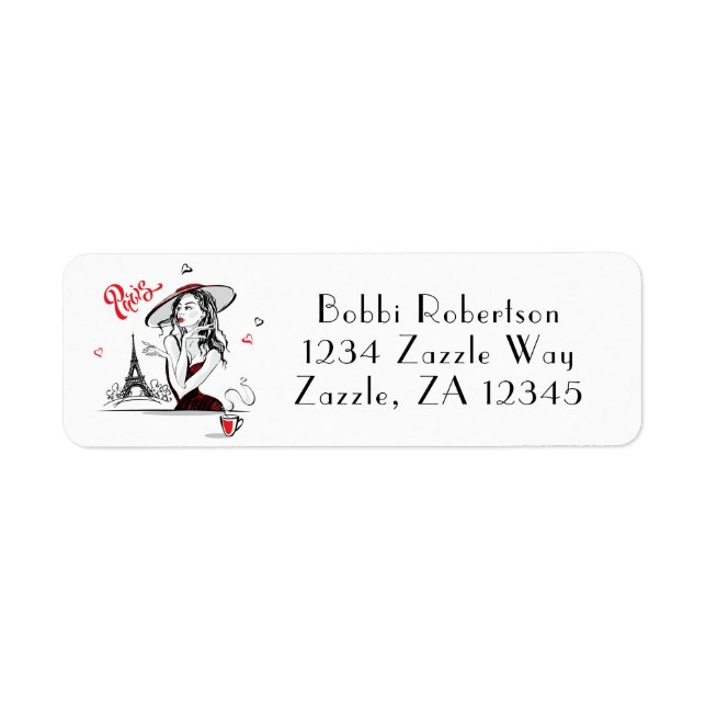 Paris & Kaffee, rotes Label (Vorne)