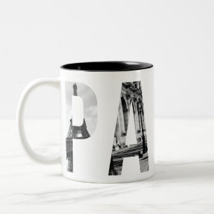 PARIS-Kaffee-Tasse Zweifarbige Tasse