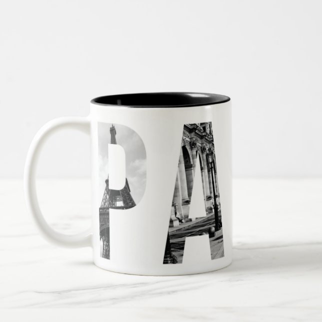PARIS-Kaffee-Tasse Zweifarbige Tasse (Links)