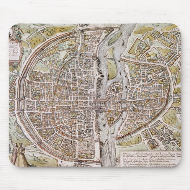 PARIS-KARTE, 1581 MOUSEPAD (Vorne)