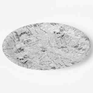 Paris Karte Pappteller