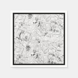 Paris-Karte Serviette