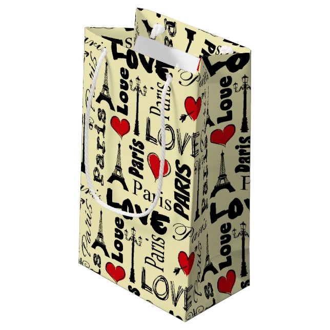 Paris Kleine Geschenktüte (Rückseite Schrägansicht)